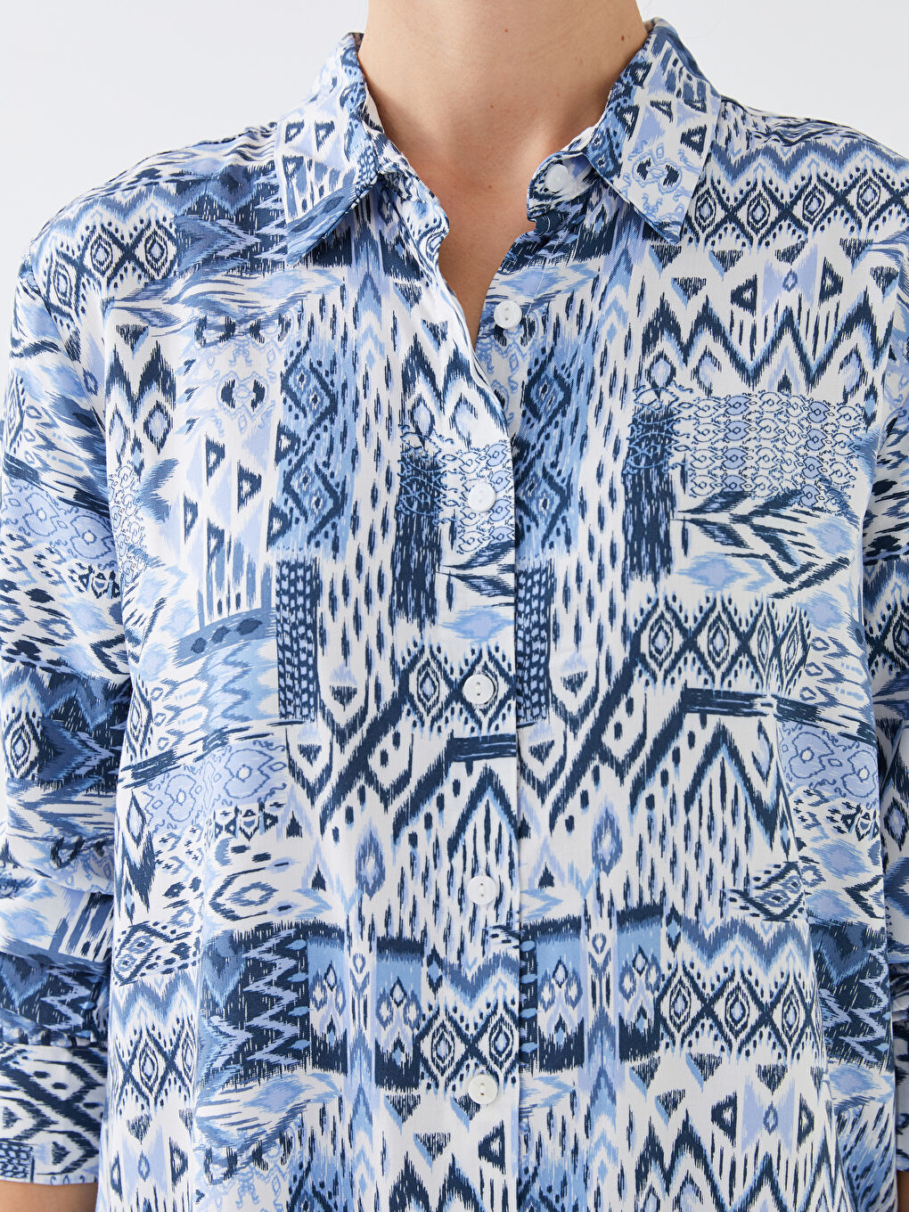 Patterned Women's Shirt Tunic-3
