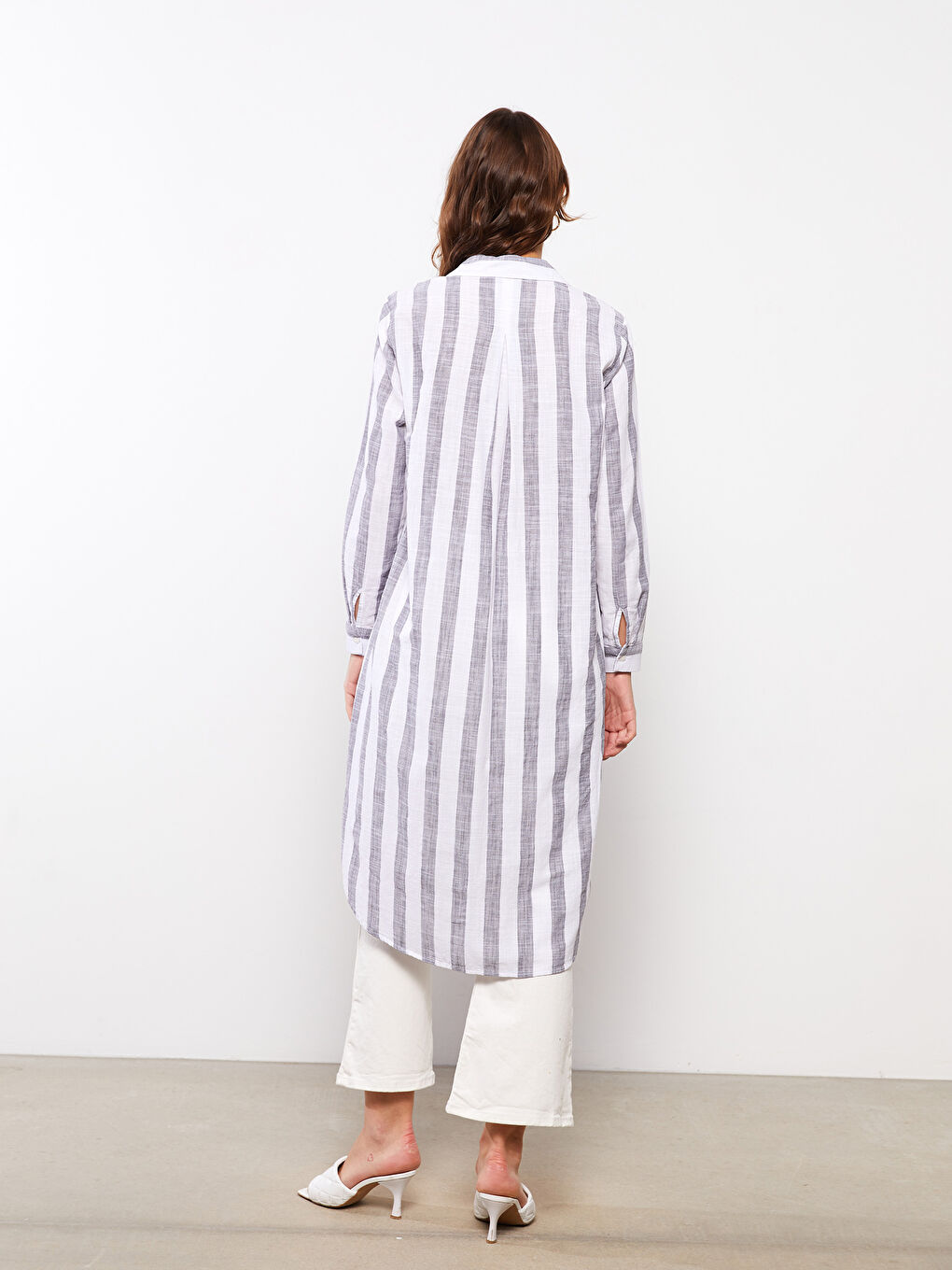 Striped Women's Shirt Tunic -S2HP77Z8-LEG