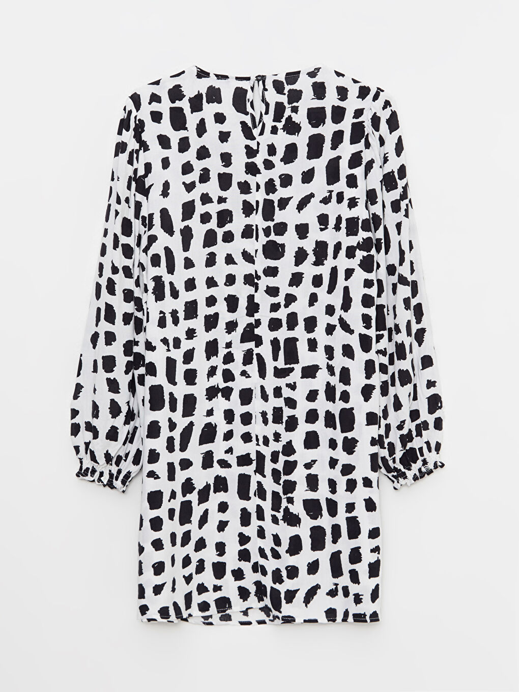 Crew Neck Patterned Long Sleeve Viscose Women's Tunic-6