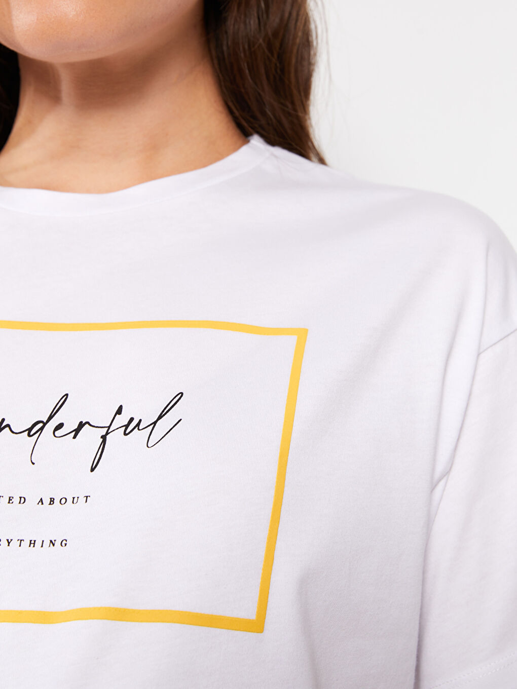 Crew Neck Printed Short Sleeve Cotton Maternity Tunic-3