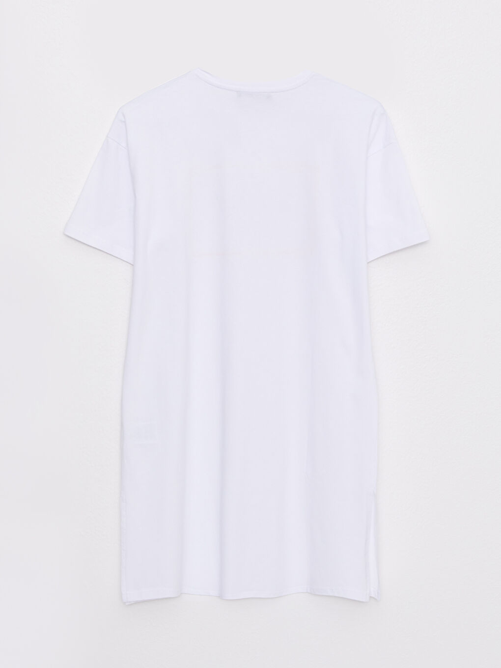 Crew Neck Printed Short Sleeve Cotton Maternity Tunic-6