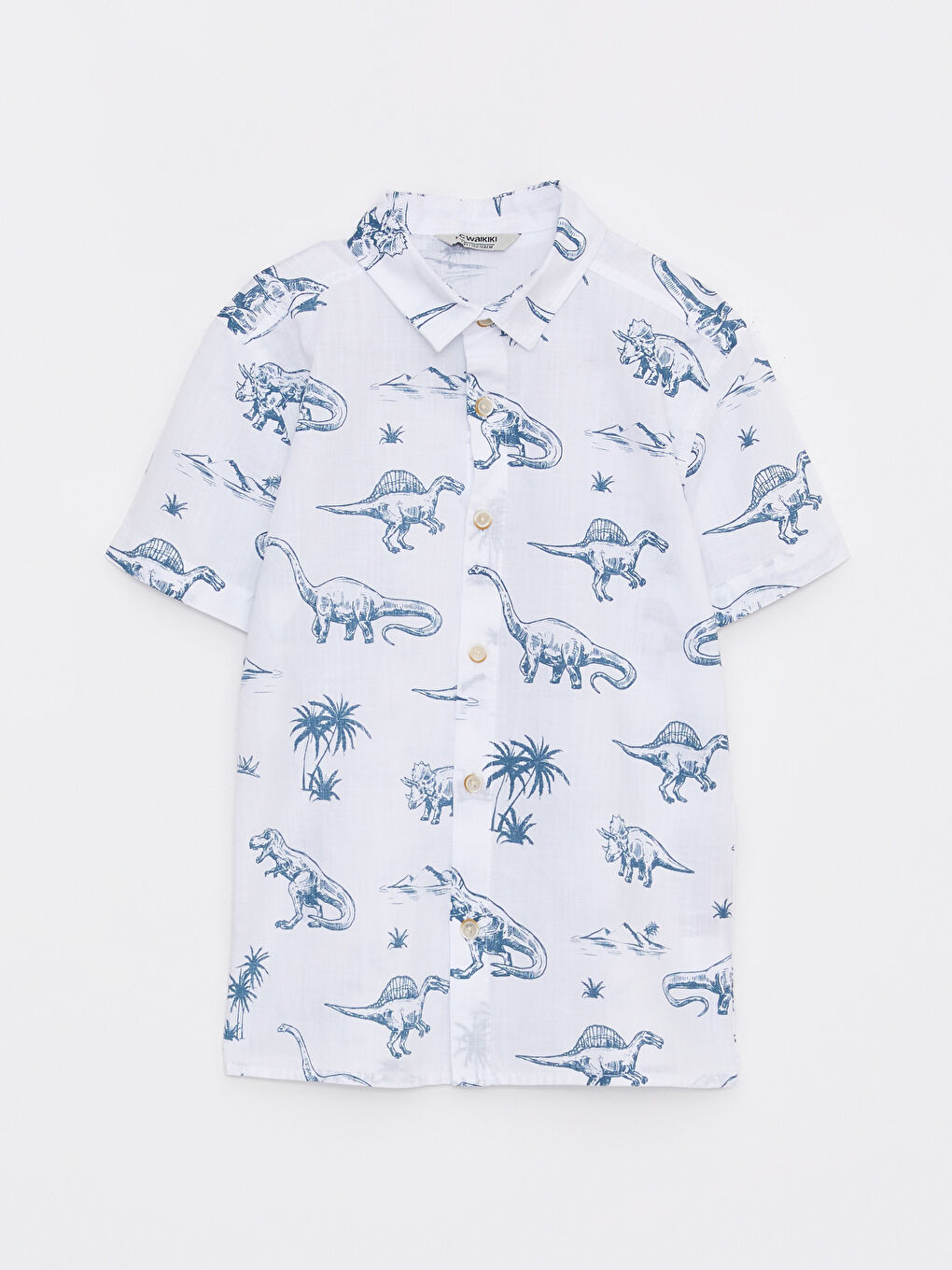 Chemise en Popeline à Manches Courtes pour Garçons à Motifs