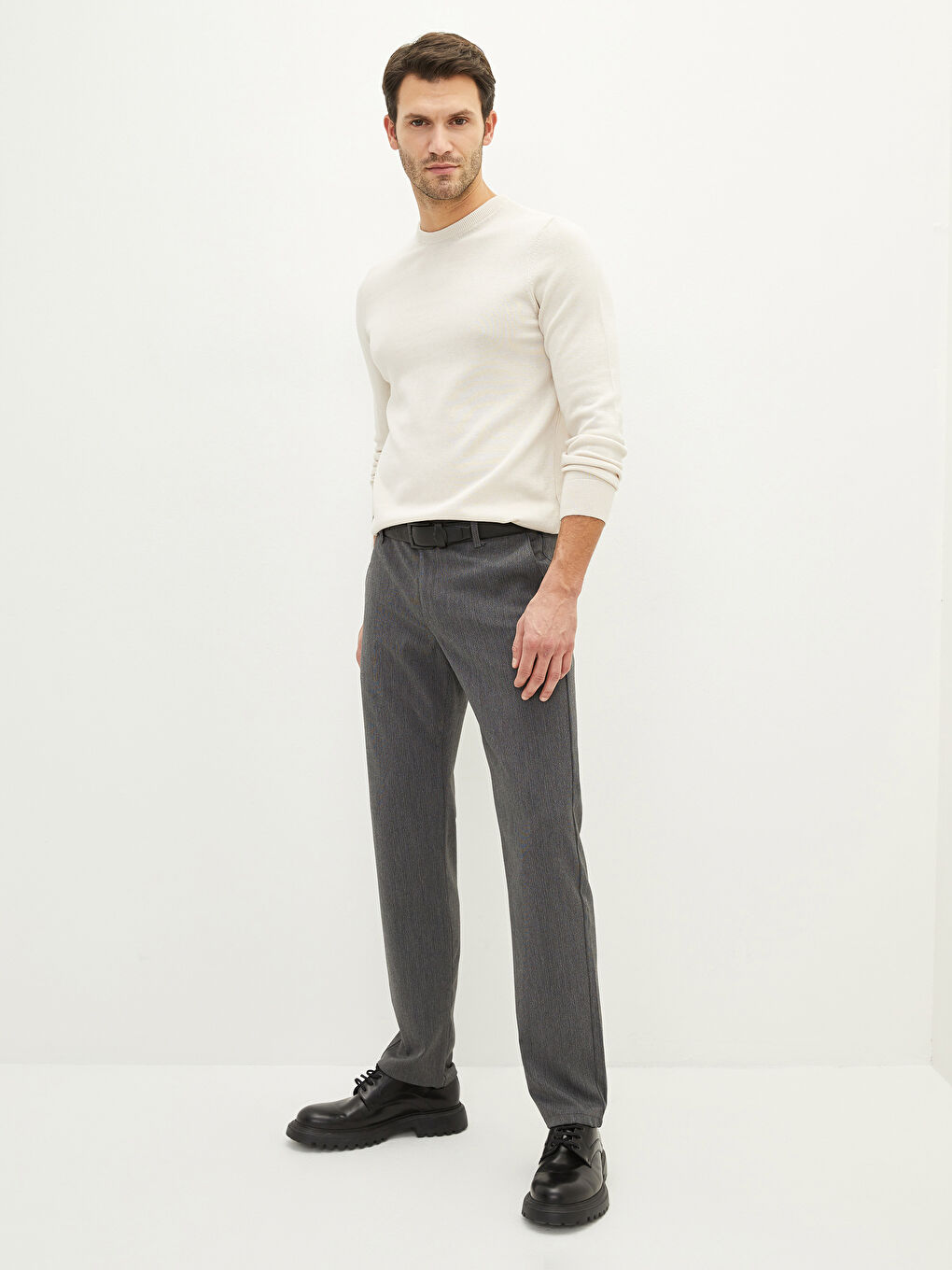 Gri Slim Fit Erkek Pantolon