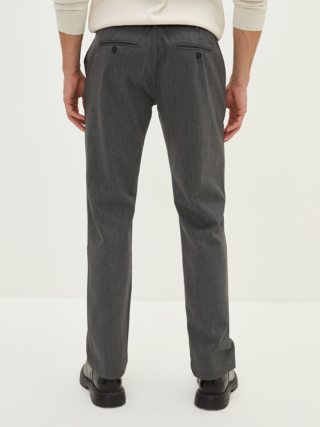 Gri Slim Fit Erkek Pantolon-4