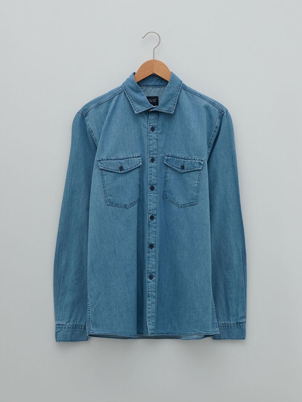 Muška teksas košulja standardnog kroja sa dugim rukavima-6