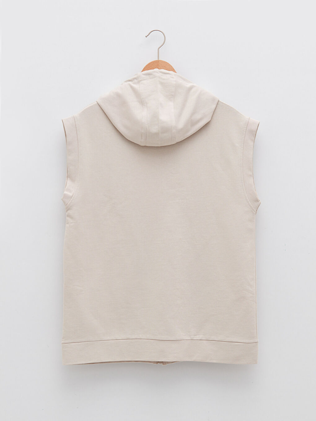 Gilet à Capuche Uni avec Poches Détail pour Femmes-6