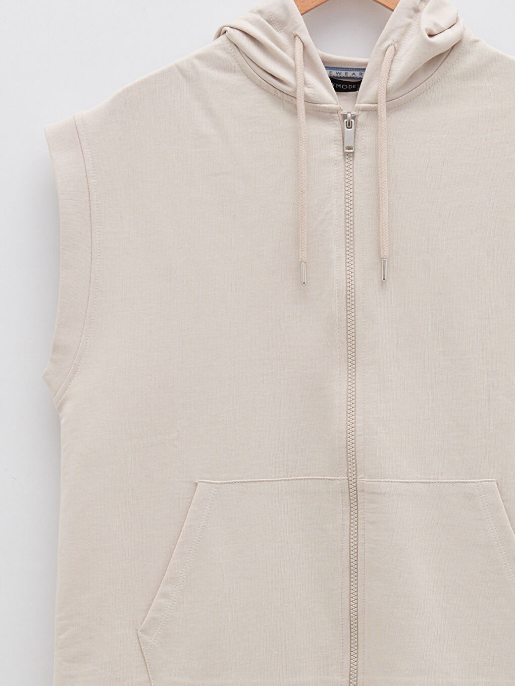 Gilet à Capuche Uni avec Poches Détail pour Femmes-7