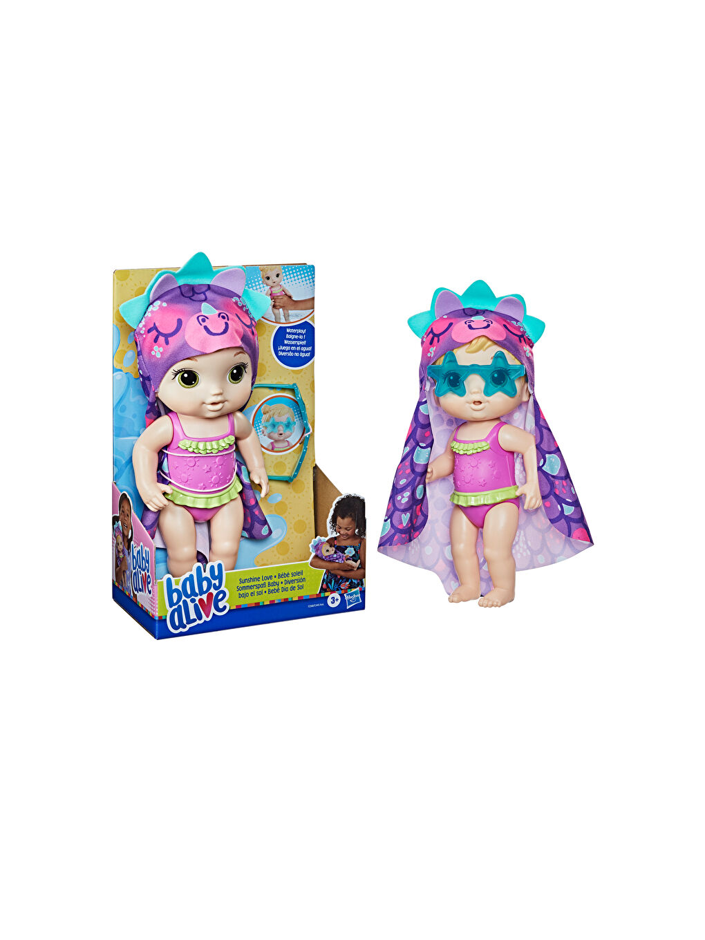 بيبي ألايف صن شاين لاف عروسة شقراء-5