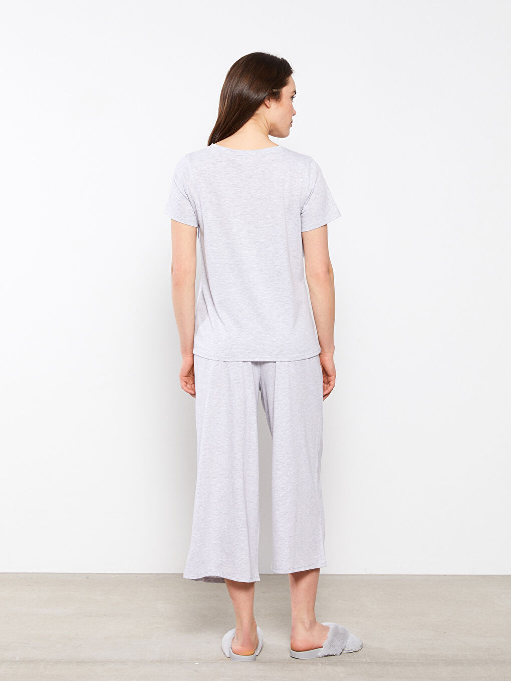 Ensemble de pyjama maternité imprimé à manches courtes avec col rond-3