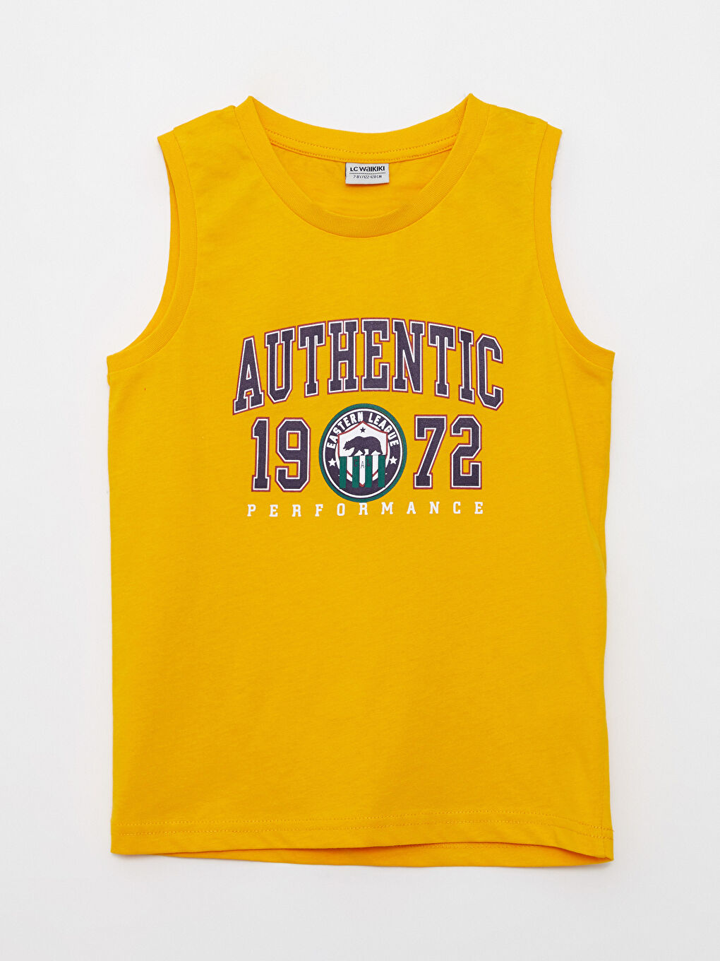 Sarı Bisiklet Yaka Baskılı Erkek Çocuk Atlet ve Bermuda-1