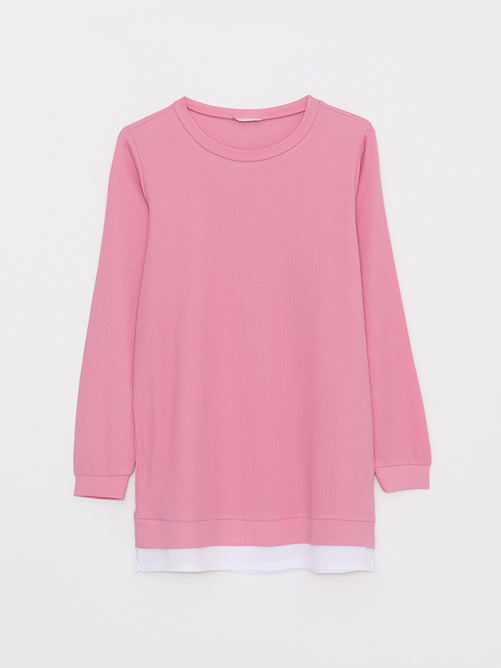 Crew Neck Plain Long Sleeve Women's Tunic-6