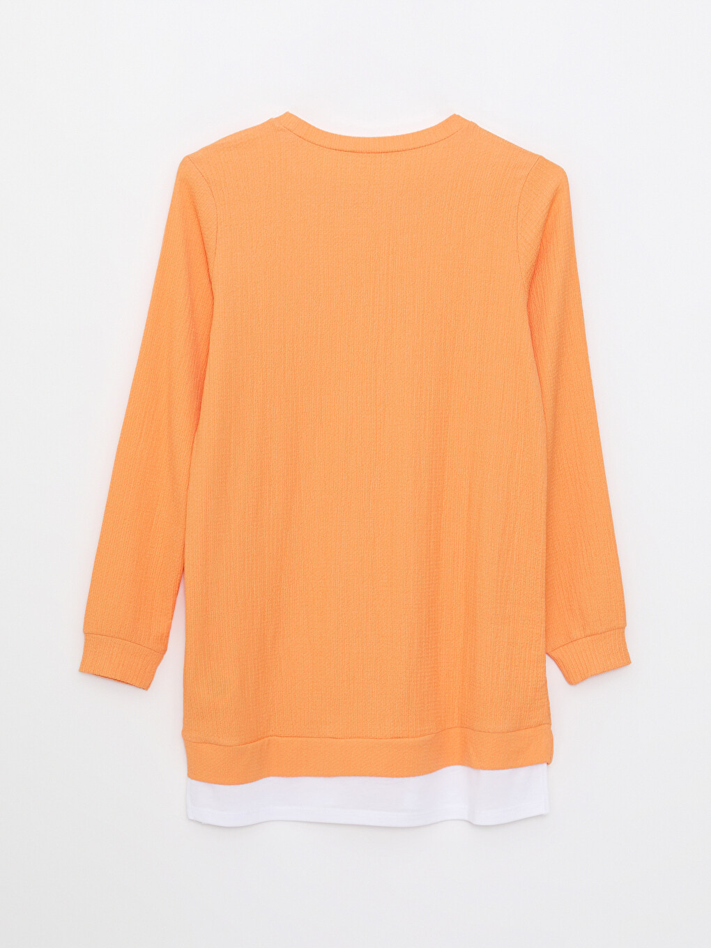 Crew Neck Plain Long Sleeve Women's Tunic-6