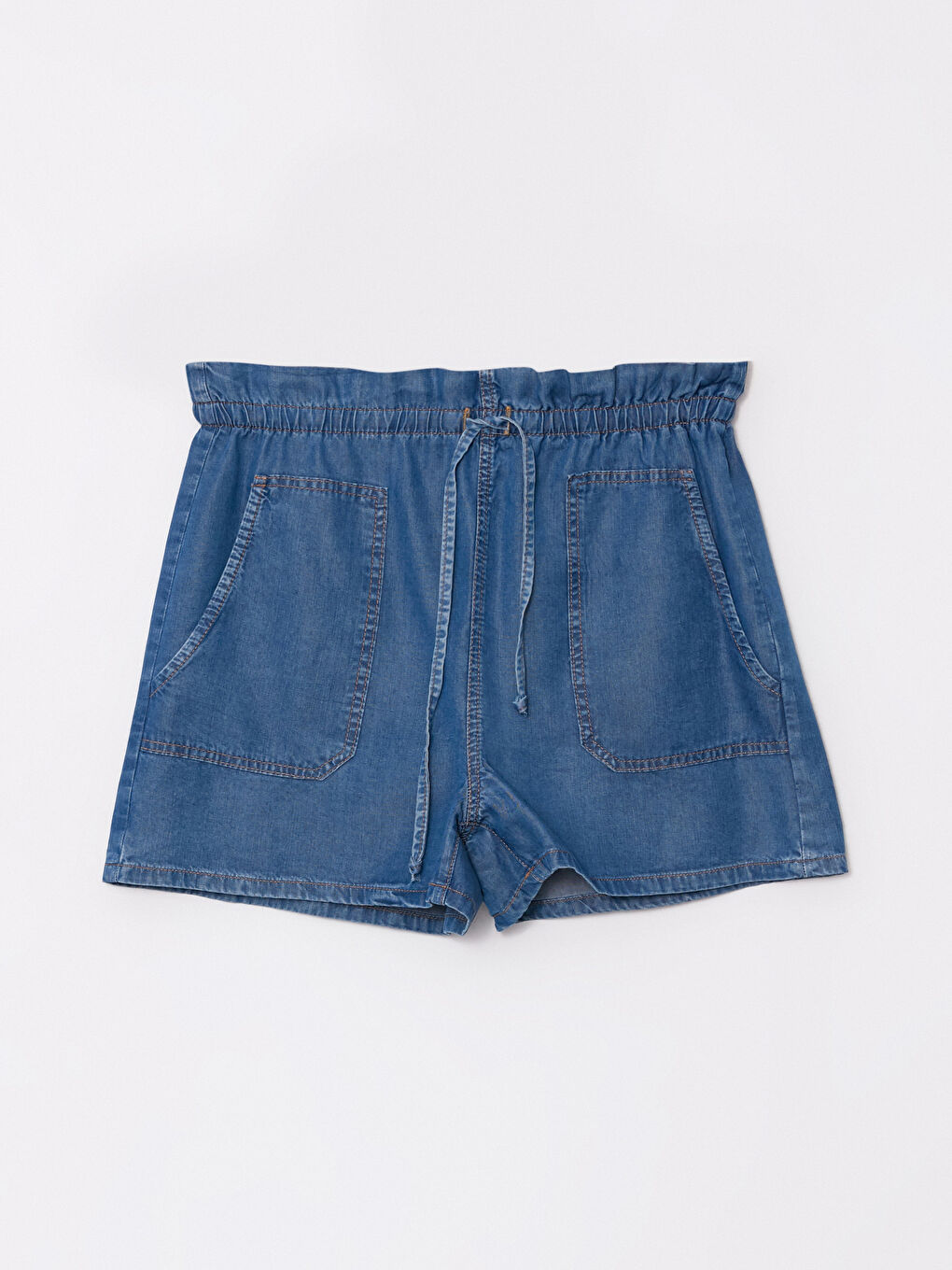 Women's Straight Elastic Waist Jean Shorts -S2HR55Z8-507