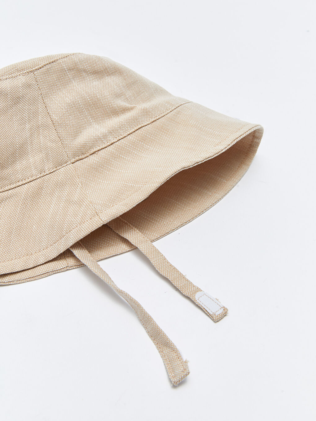 Bej Baskılı Nakış Detaylı Erkek Bebek Şapka-7