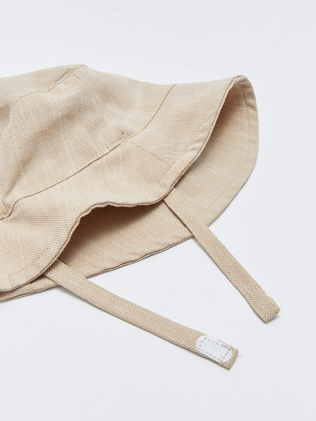 Bej Baskılı Nakış Detaylı Erkek Bebek Şapka-8