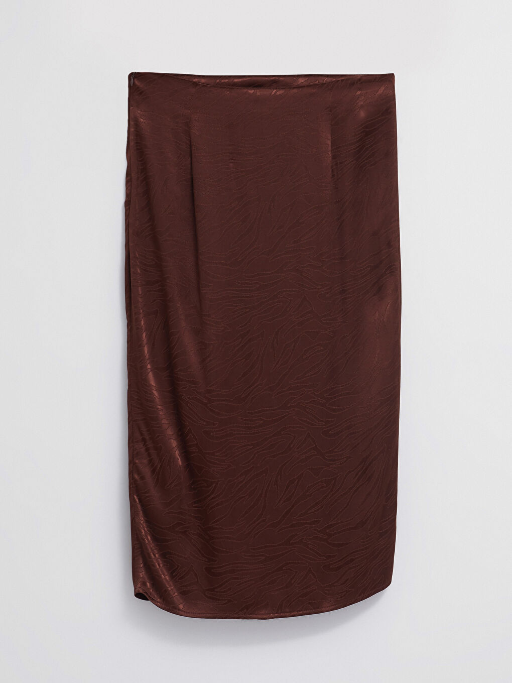 Fustă Damă Vâscoză Cu Model, Talie Cu Fermoar și Detalii Shirr-6