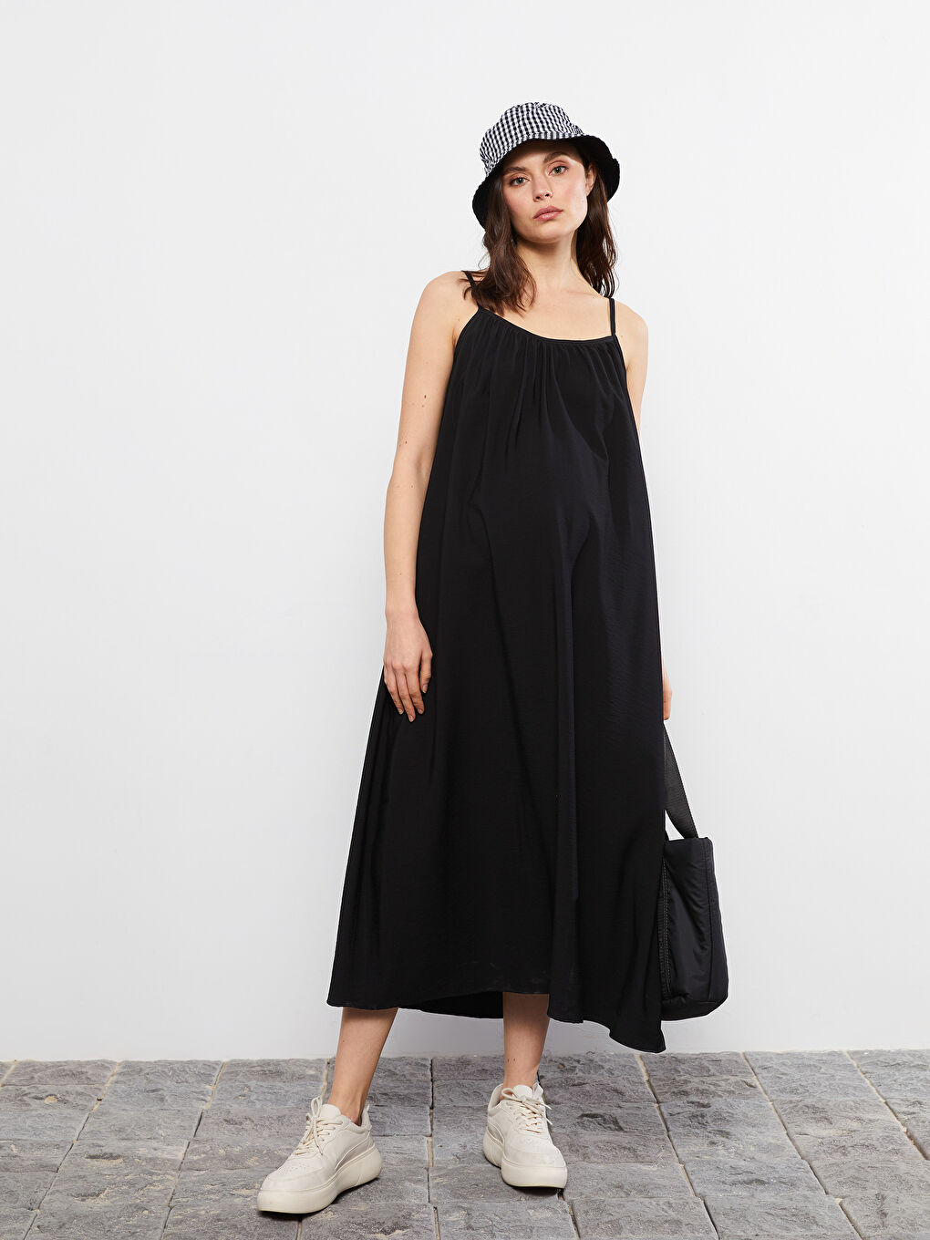 LCWAIKIKI Maternity U-Ausschnitt Umstandskleid mit Geraden Trägern -S2HR73Z8-CVL