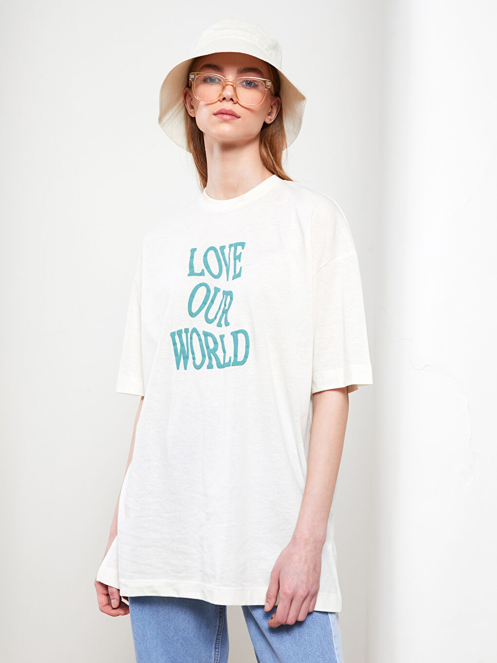 Crew Neck Printed Short Sleeve Women's Tunic-2