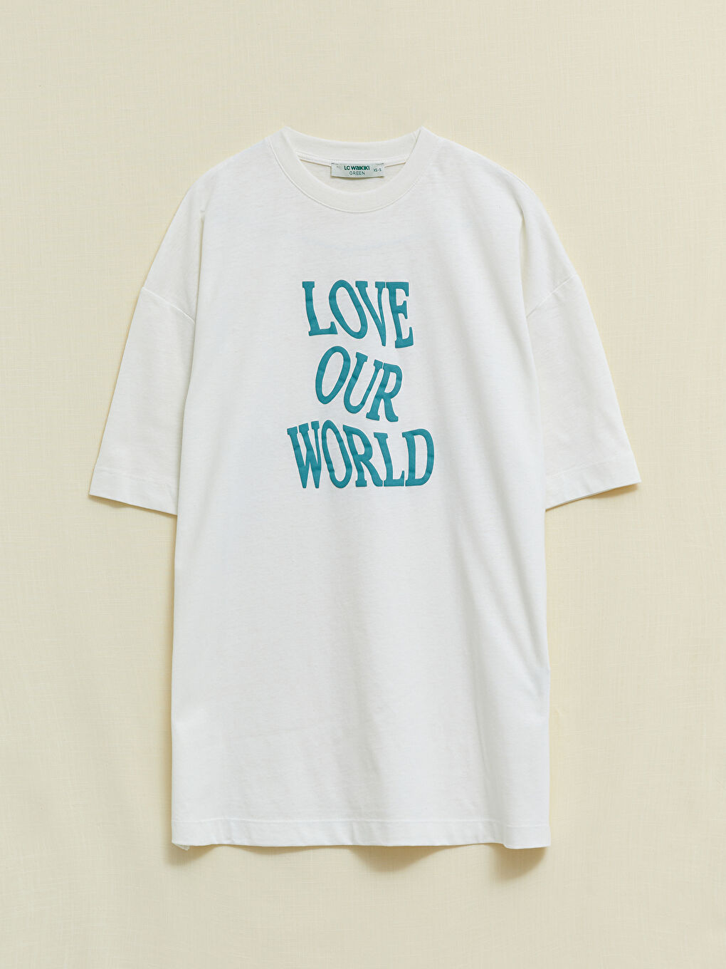 Crew Neck Printed Short Sleeve Women's Tunic-5