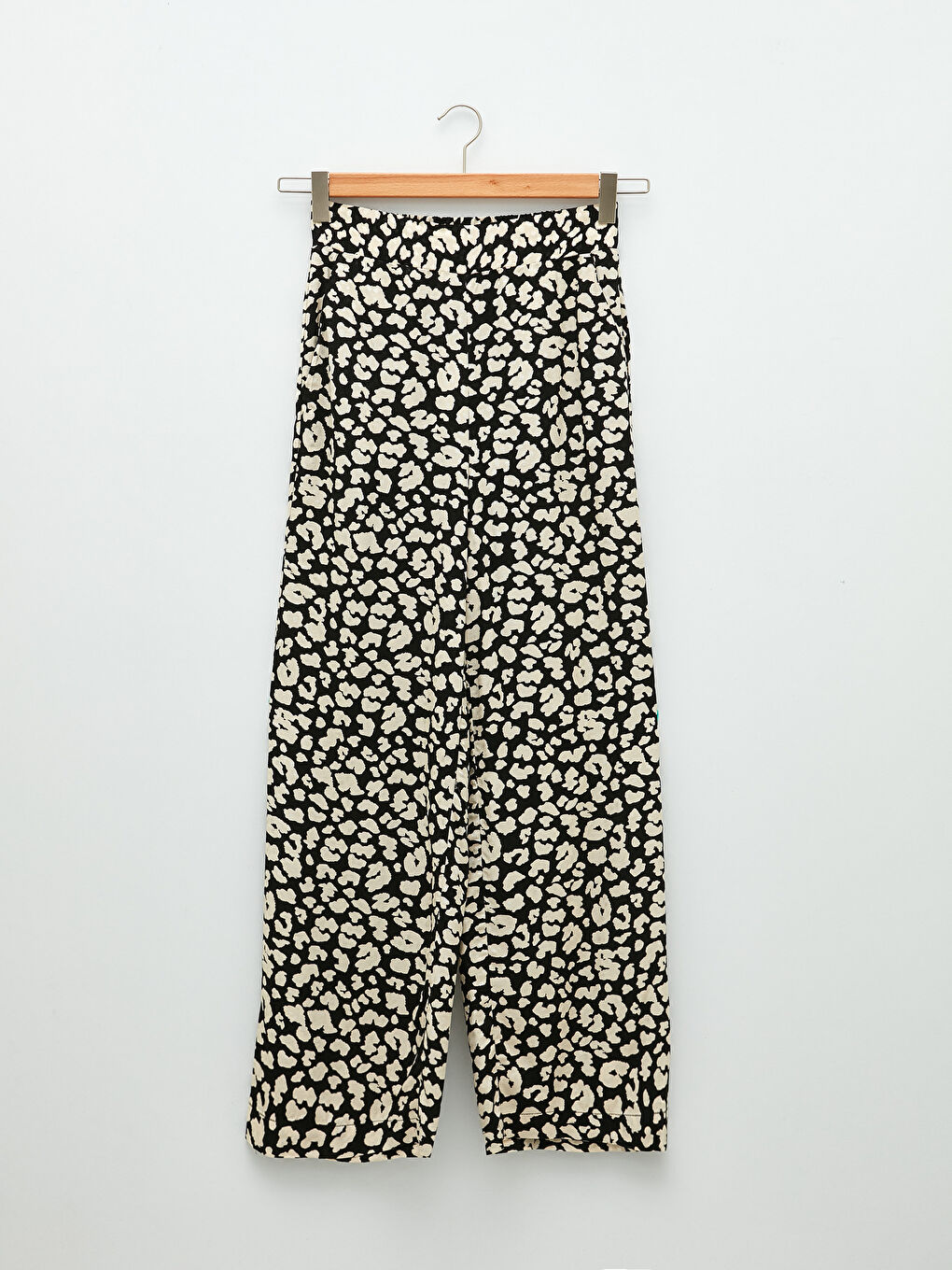 LCW Vision Elastic Waist Patterned Viscose Women Trousers -S2HS36Z8-LQJ
