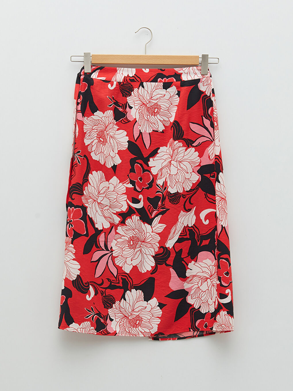 Fustă Pentru Femei Cu Talie Legată, Croială A, Cu Model Floral-11