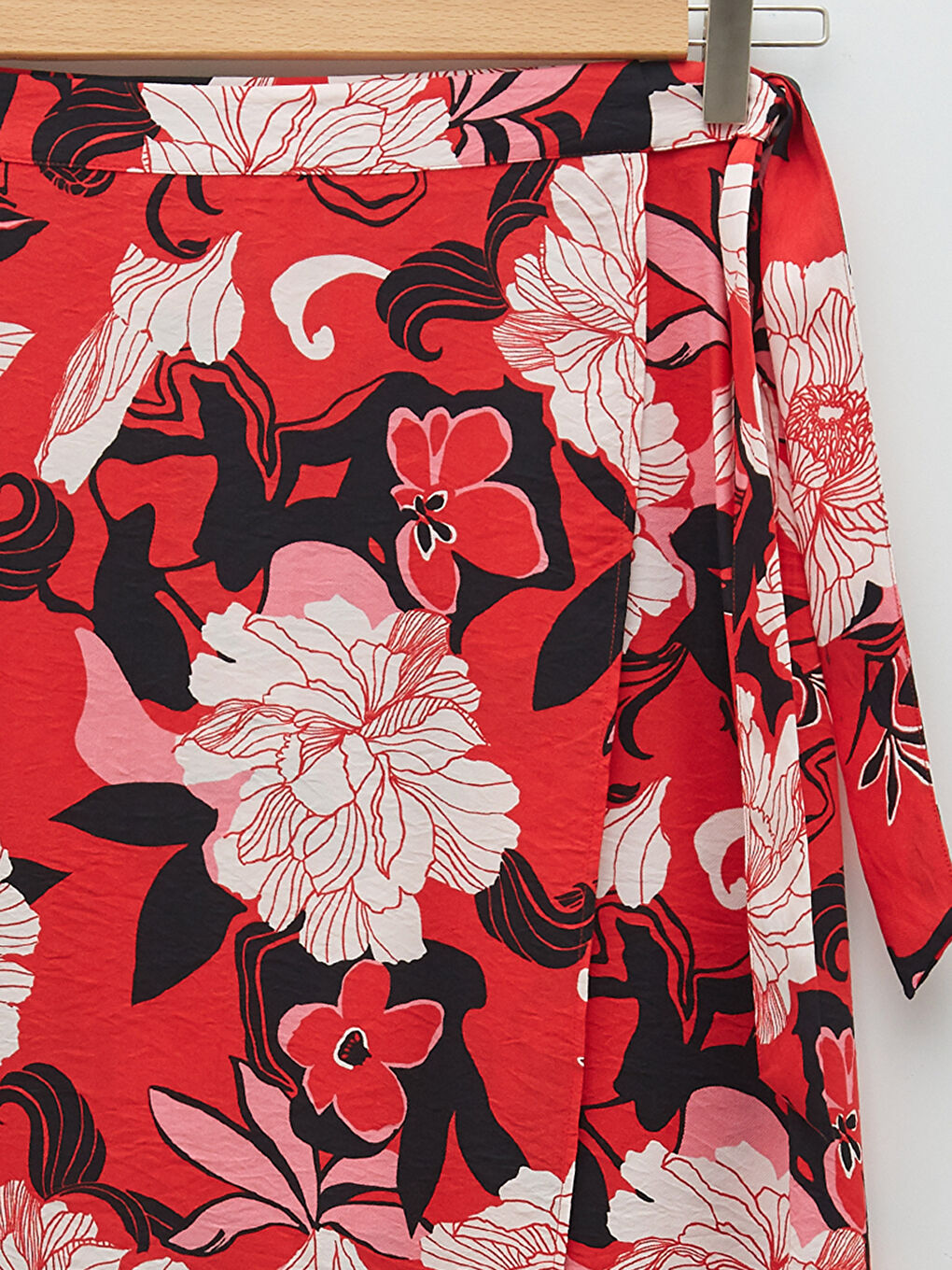 Fustă Pentru Femei Cu Talie Legată, Croială A, Cu Model Floral-12