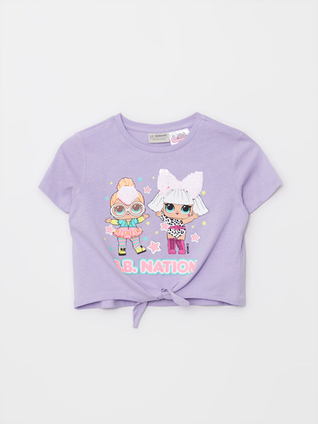 Crew Neck LOL Surprise OMG Licensed Short Sleeve Girls T-Shirt