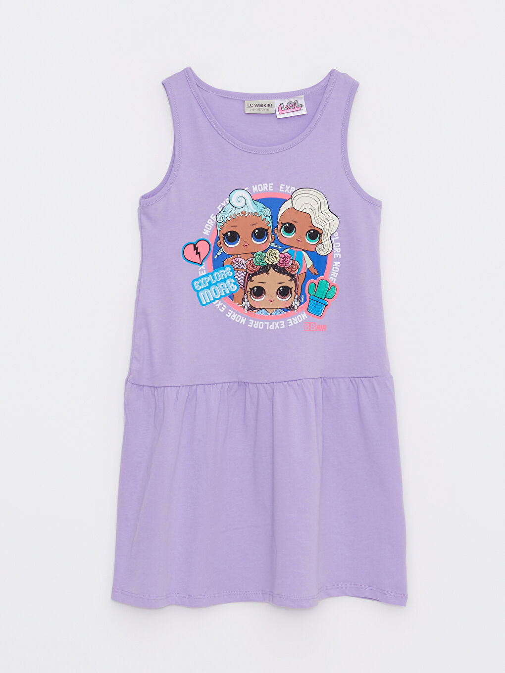 Crew Neck LOL Surprise OMG Licensed Cotton Girls' Dress