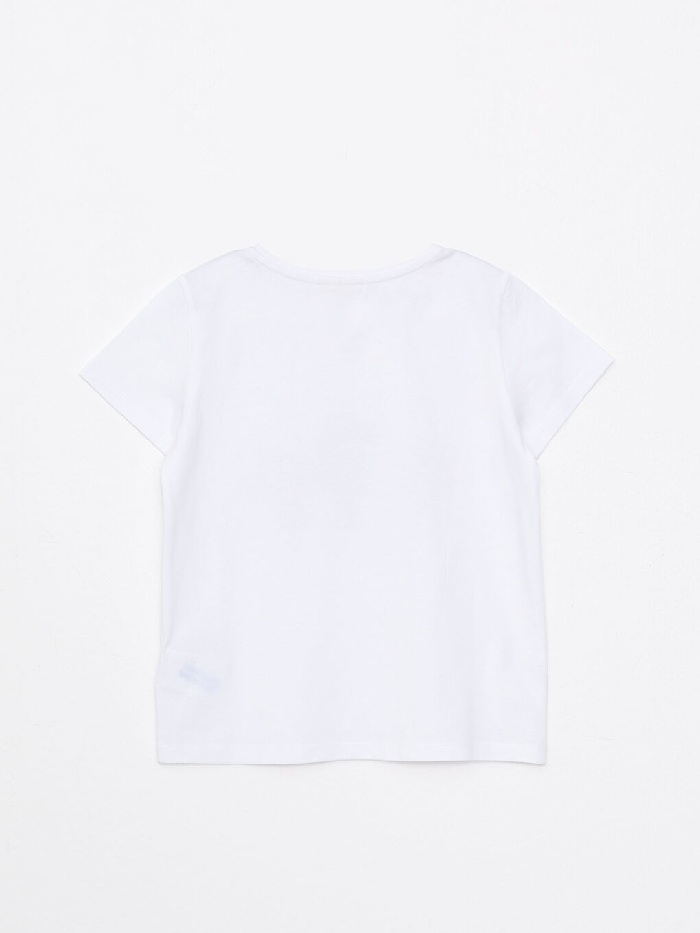 Дөңгелек жағалы кестеленген қысқа жеңді мақтадан жасалған қыздарға арналған футболка-1