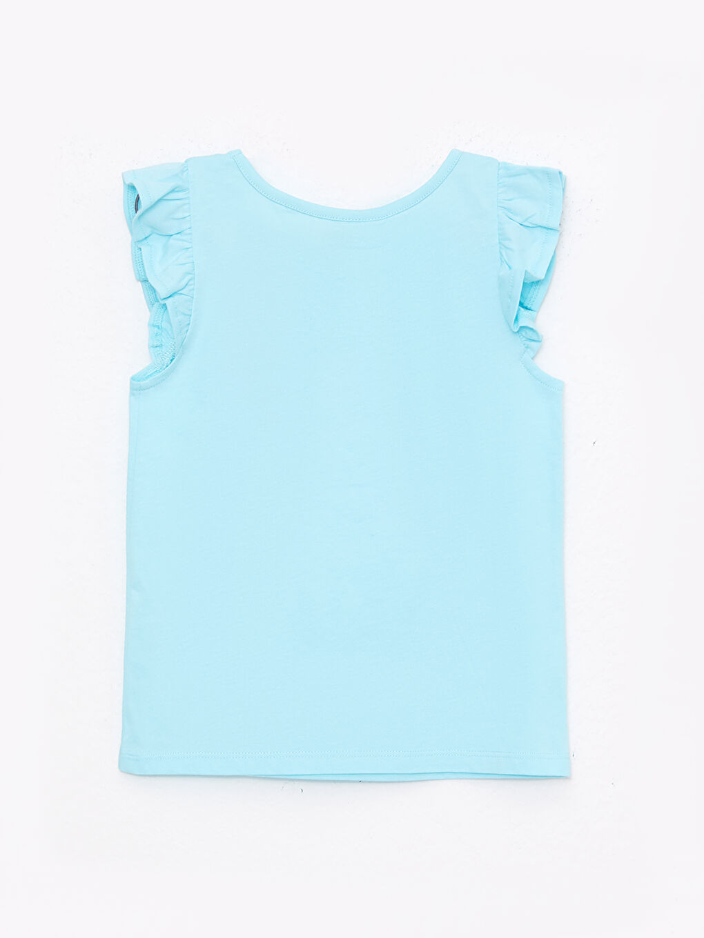 Майка для девочки с круглым вырезом из хлопка с принтом-1