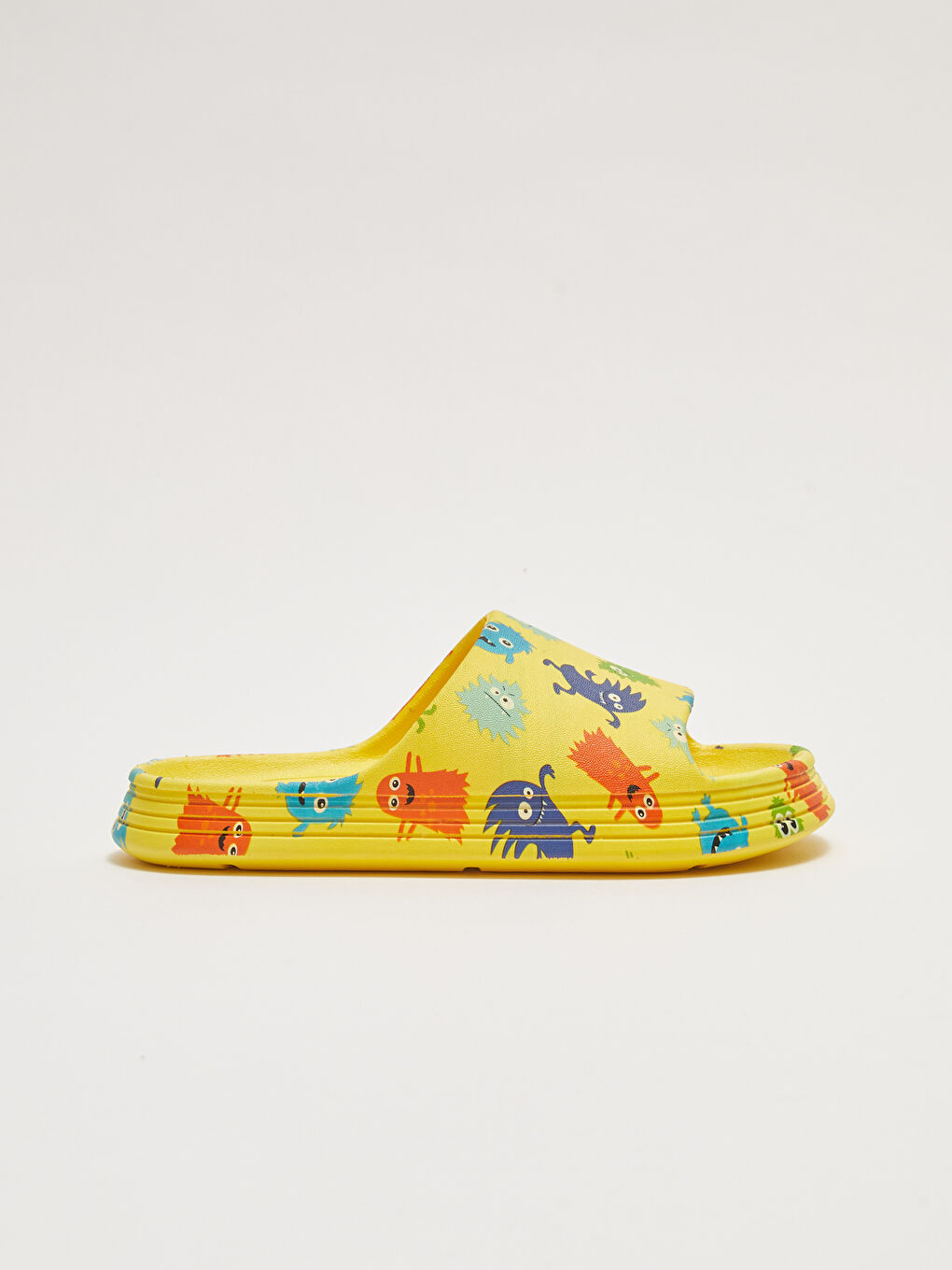 Sarı Baskılı Tek Bantlı Erkek Çocuk Terlik-1