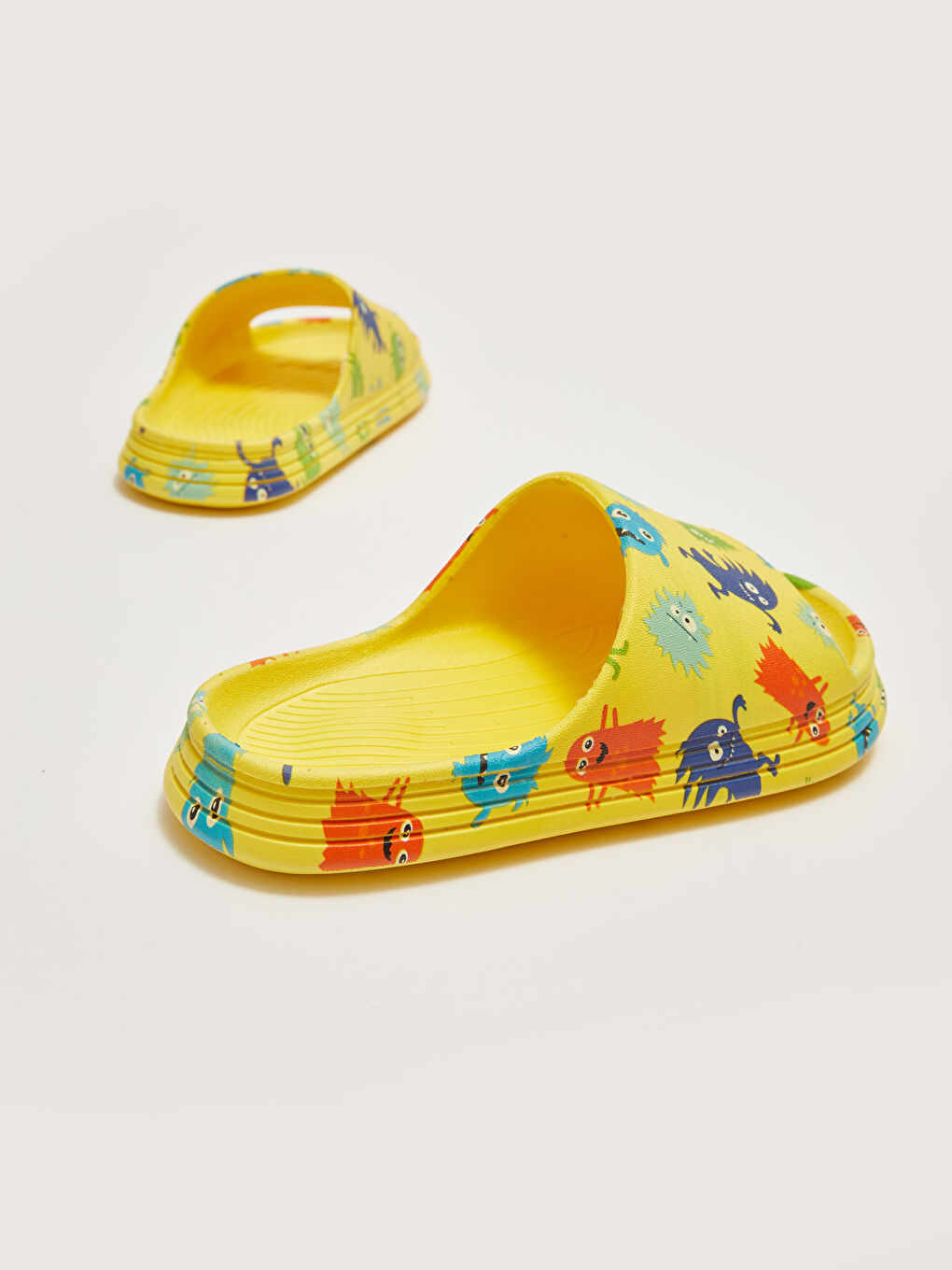 Sarı Baskılı Tek Bantlı Erkek Çocuk Terlik-4