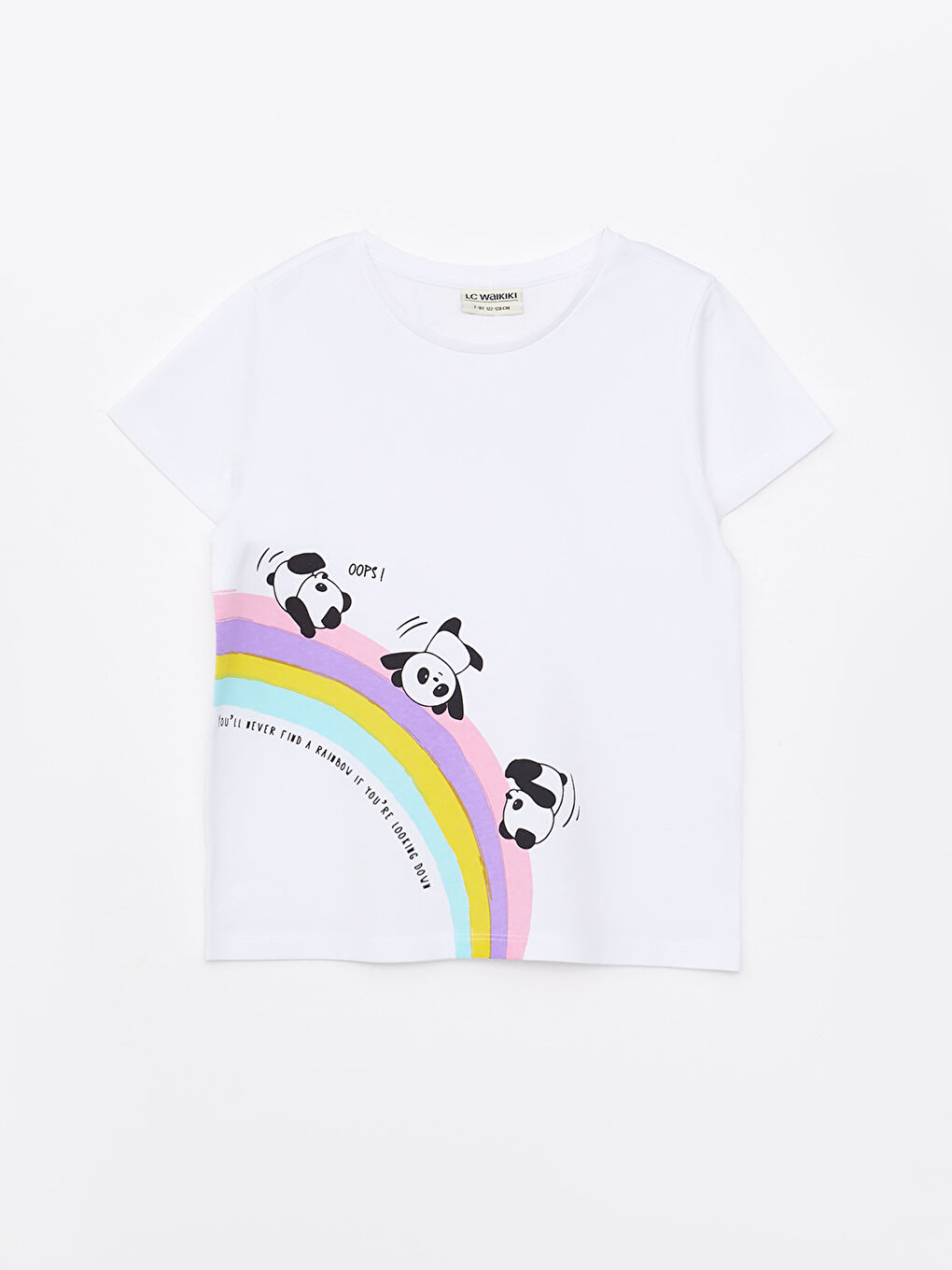 Crew Neck Printed Short Sleeve Cotton Girl T-shirt -S2HT05Z4-R9K