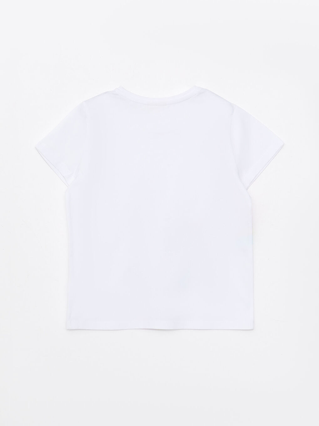 Crew Neck Printed Short Sleeve Cotton Girl T-shirt -S2HT05Z4-R9K