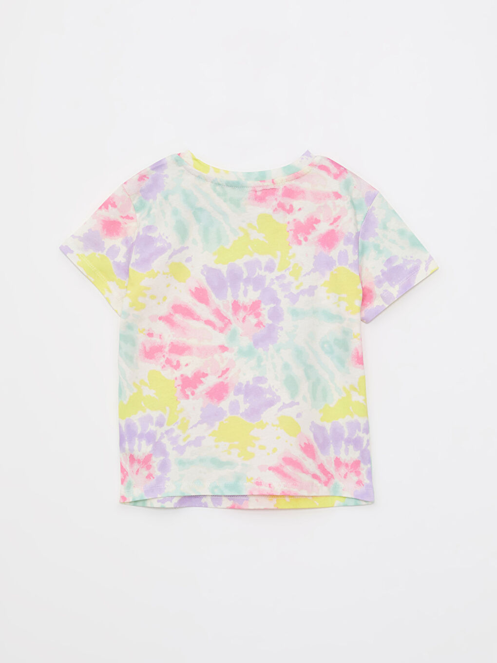 Crew Neck Printed Short Sleeve Cotton Girl T-shirt -S2HT07Z4-F9C