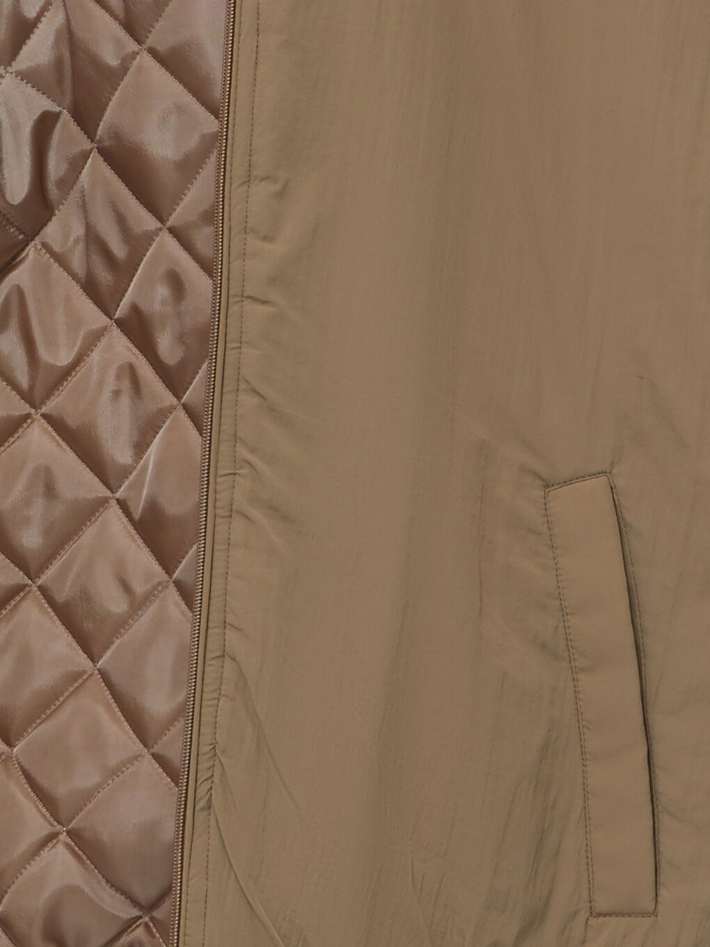 Kahverengi Standart Kalıp Kolej Yaka Erkek Bomber Mont-7