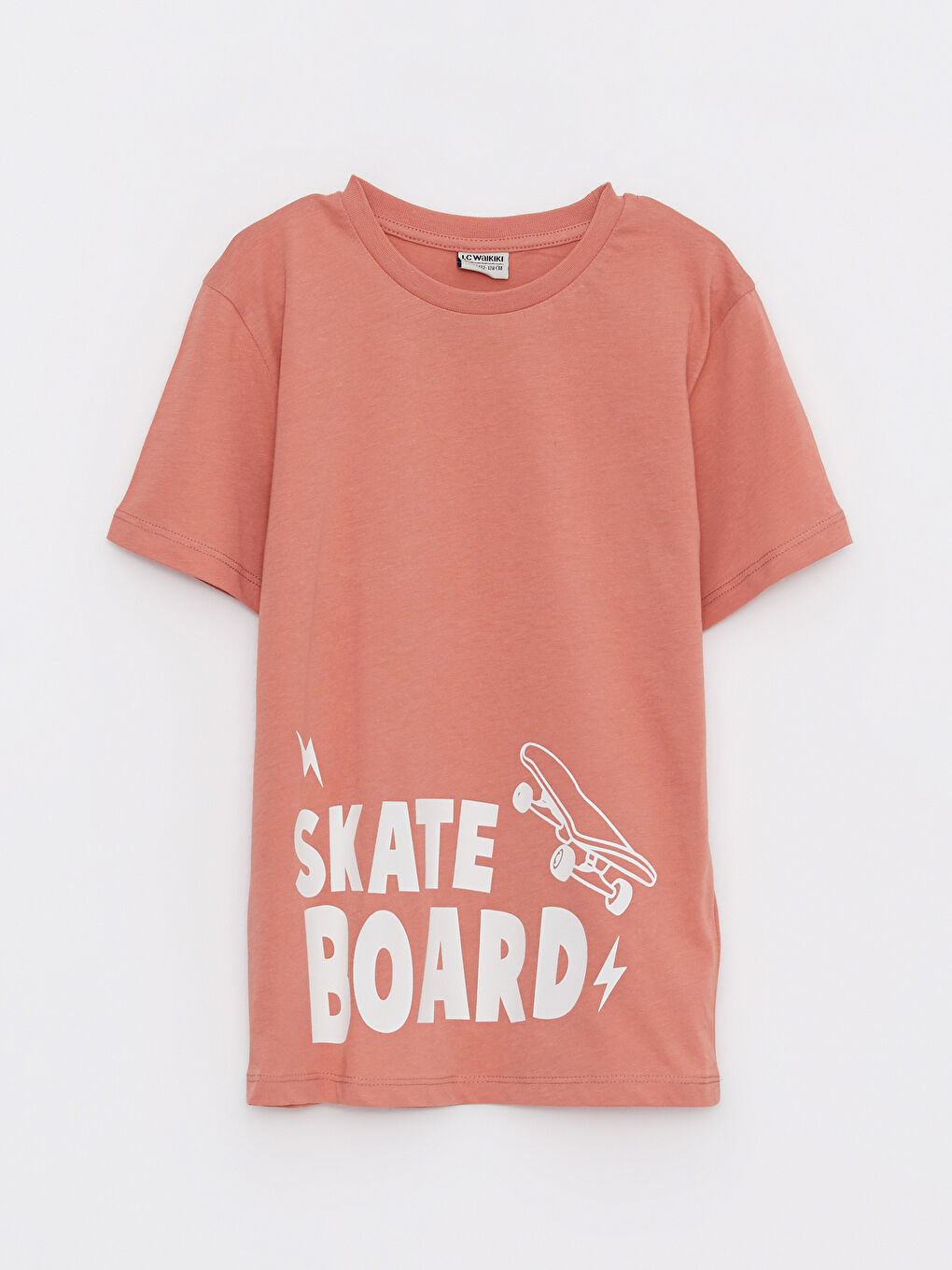 Crew Neck Printed Short Sleeve Cotton Boy T-shirt