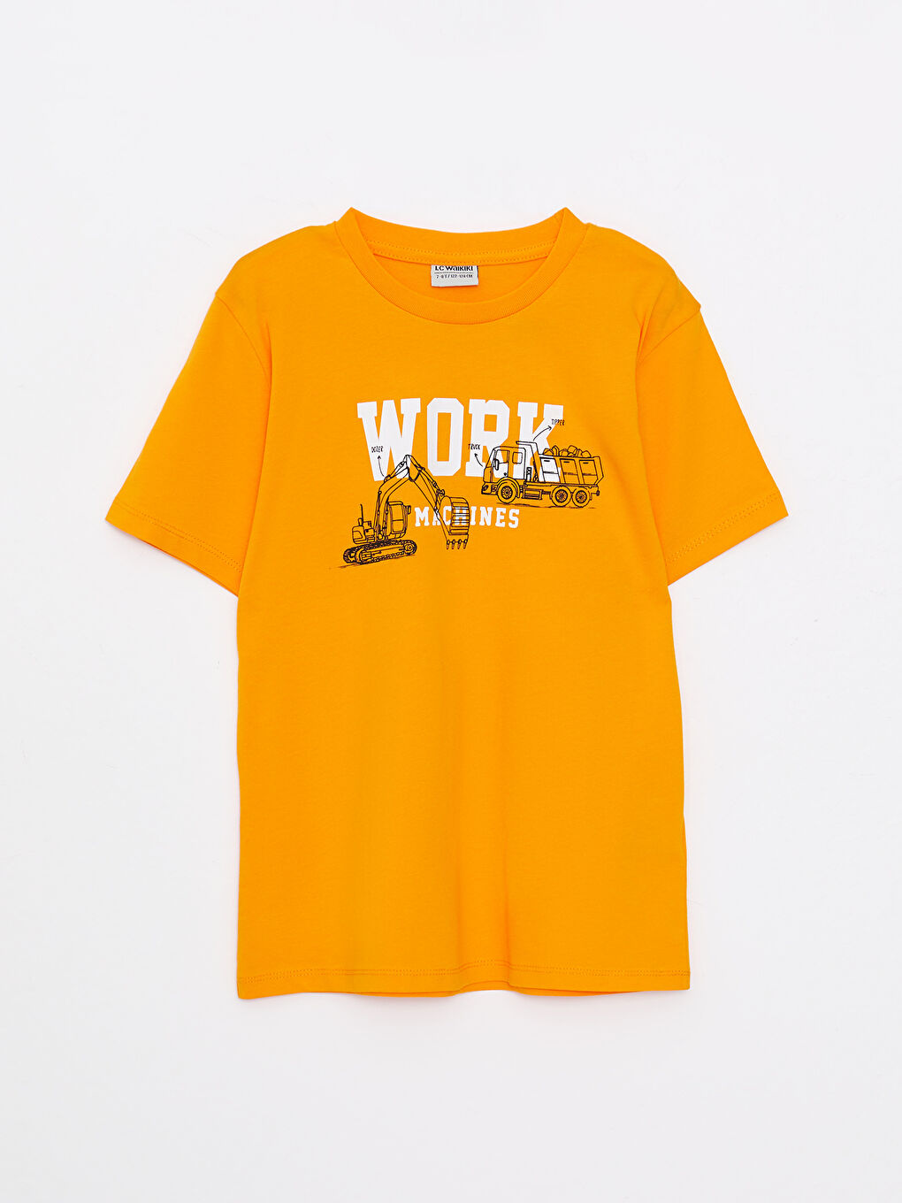 Crew Neck Printed Short Sleeve Cotton Boy T-shirt