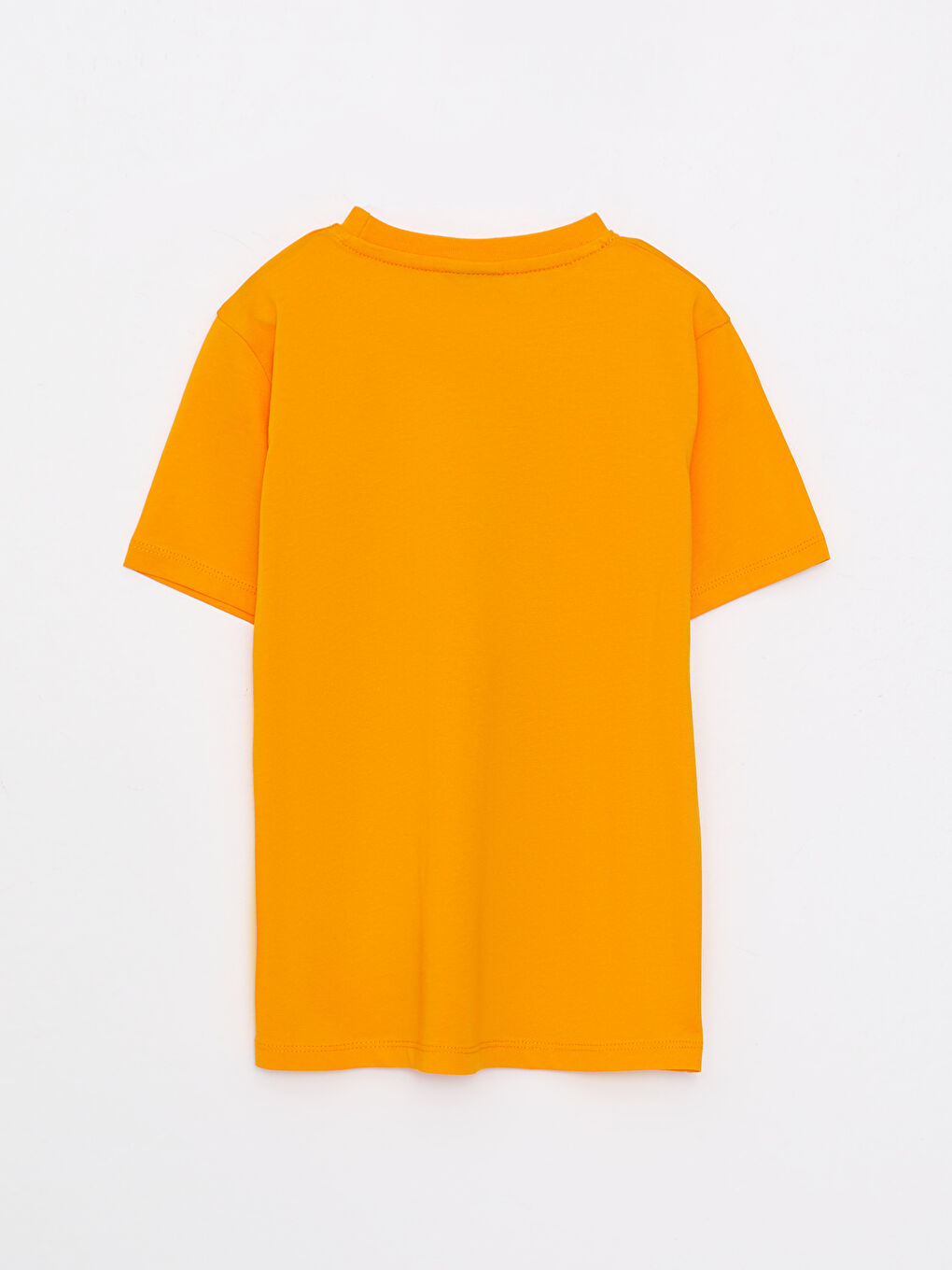 Crew Neck Printed Short Sleeve Cotton Boy T-shirt-1