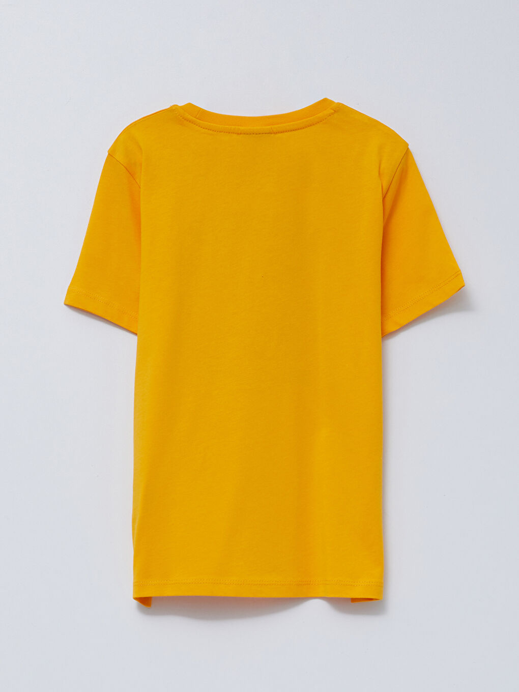 Turuncu Bisiklet Yaka Baskılı Kısa Kollu Pamuklu Erkek Çocuk Tişört-1