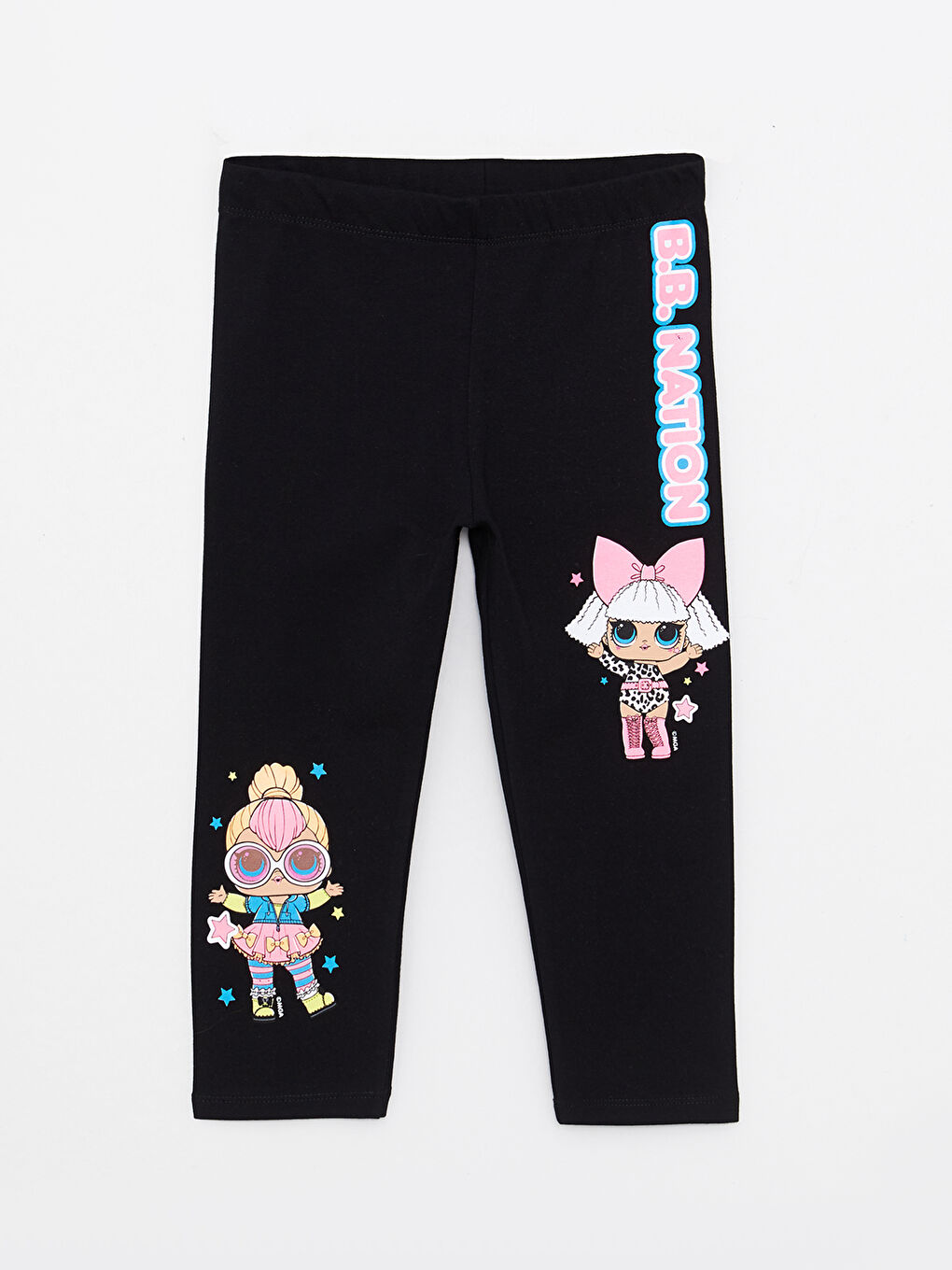 Elastic Waist LOL Surprise OMG Licensed Cotton Girls' 3/4 Length Tights