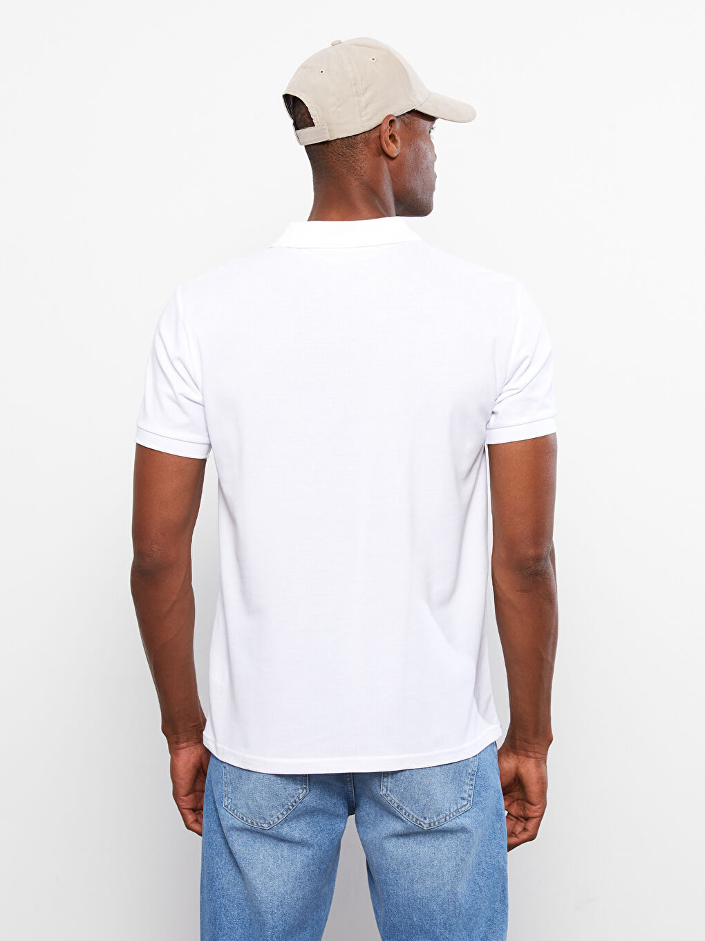 تي شيرت بياقة بولو كم قصير بيكيه للرجال-4