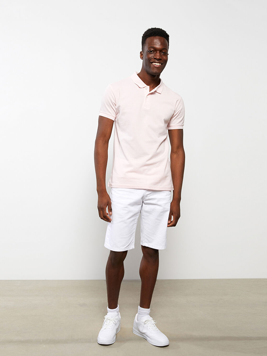 Polo Neck Short Sleeve Pique Men's T-Shirt