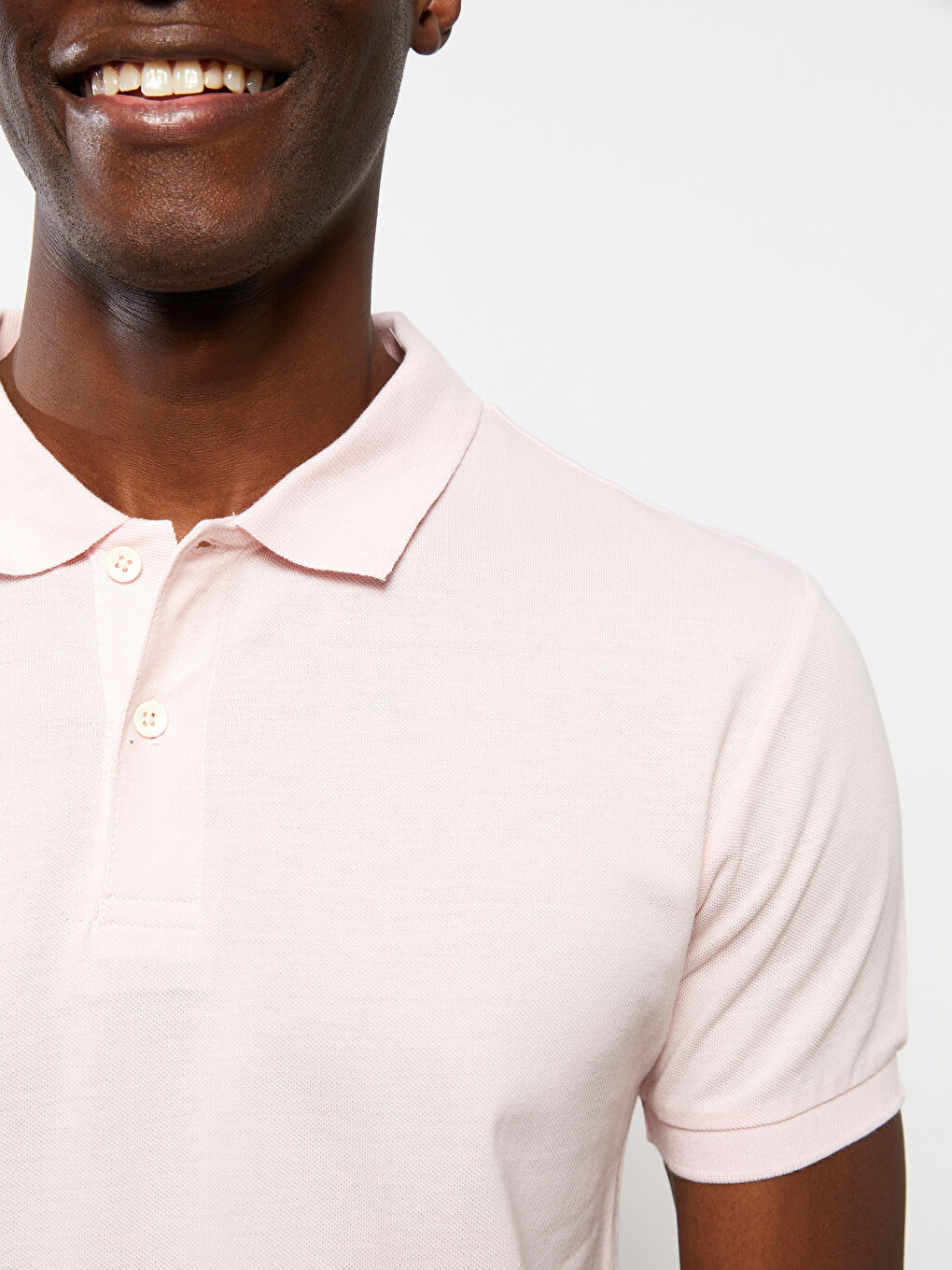 Polo Neck Short Sleeve Pique Men's T-Shirt-3