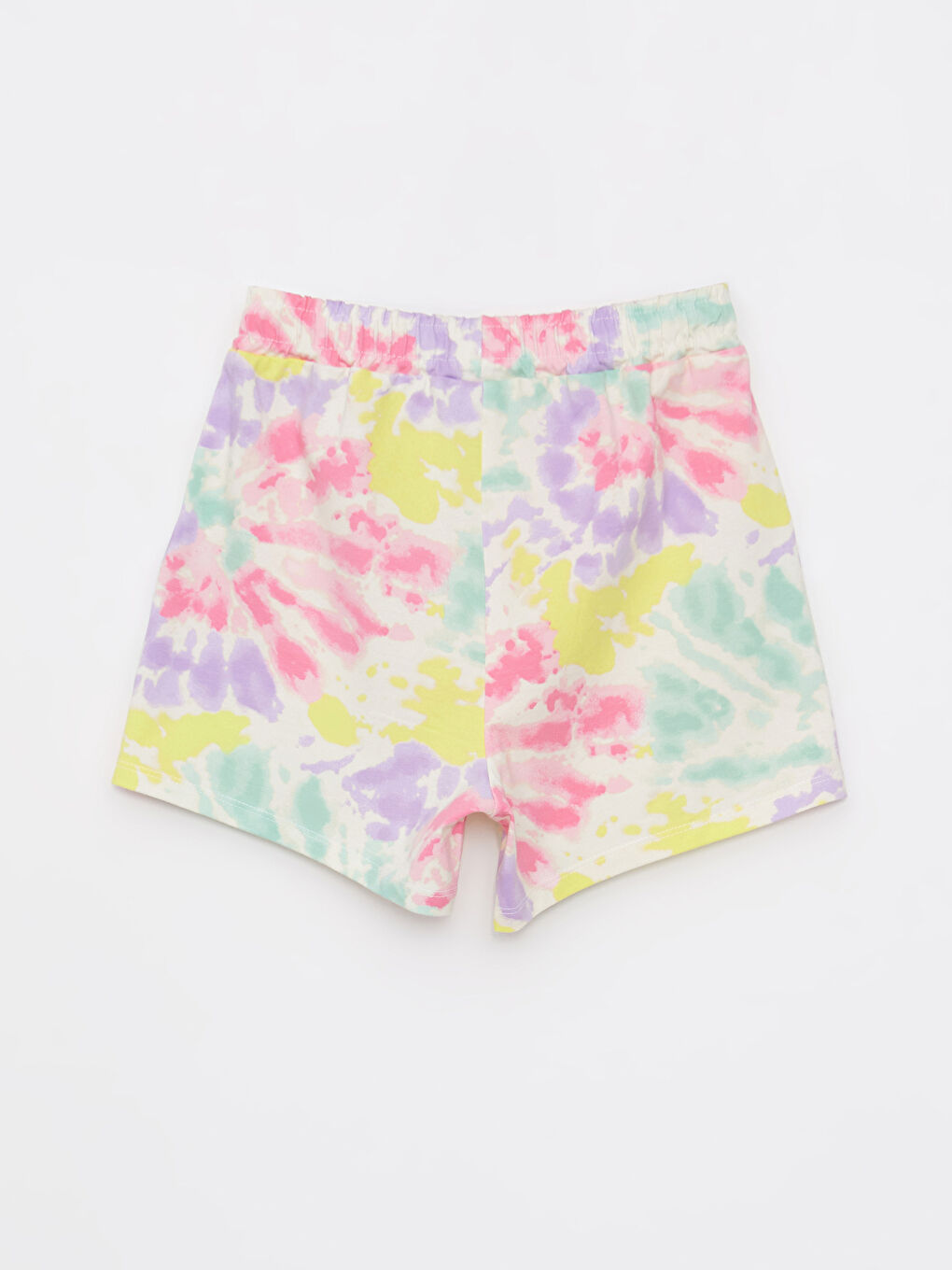 Karışık Beli Lastikli Baskılı Kız Çocuk Şort-1