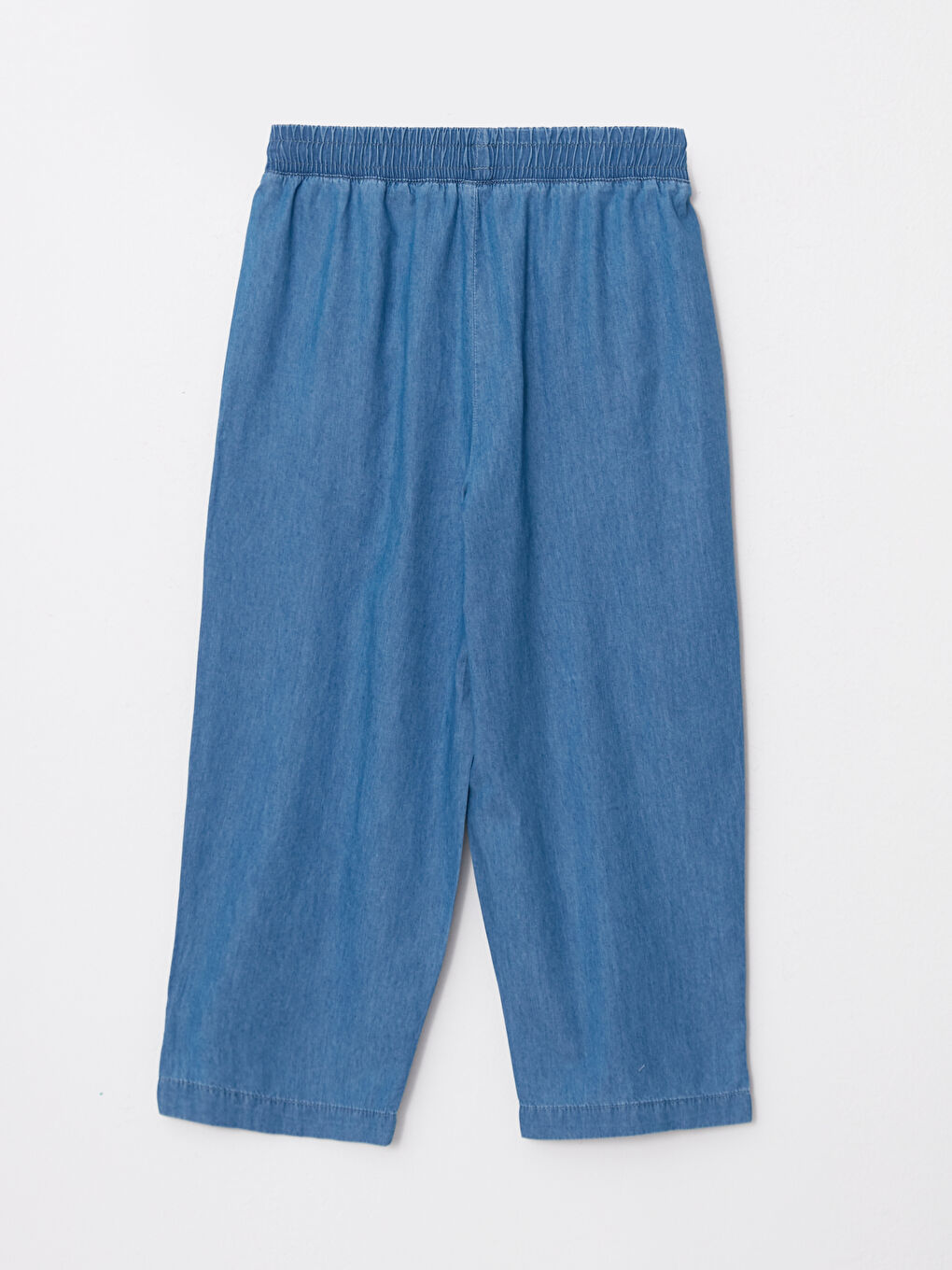 Elastic Waist Standard Fit Straight Pocket Detailed Women's Jean Capri -S2HU64Z8-H45