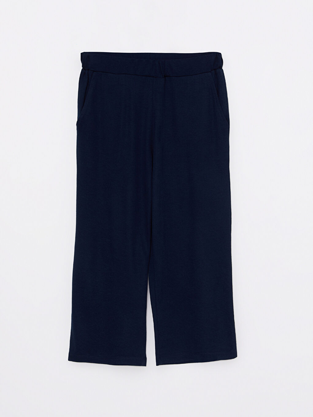 Elastic Waist Flat Pocket Detailed Women's Capri -S2HU87Z8-E1J