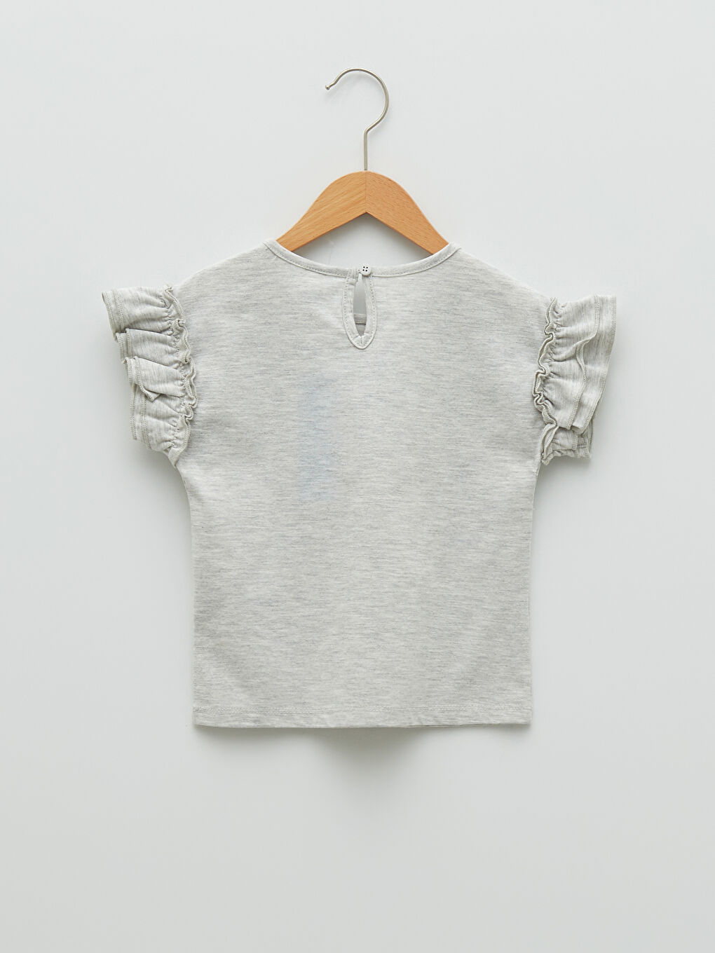 Crew Neck Short Sleeve Printed Baby Girl T-Shirt-1