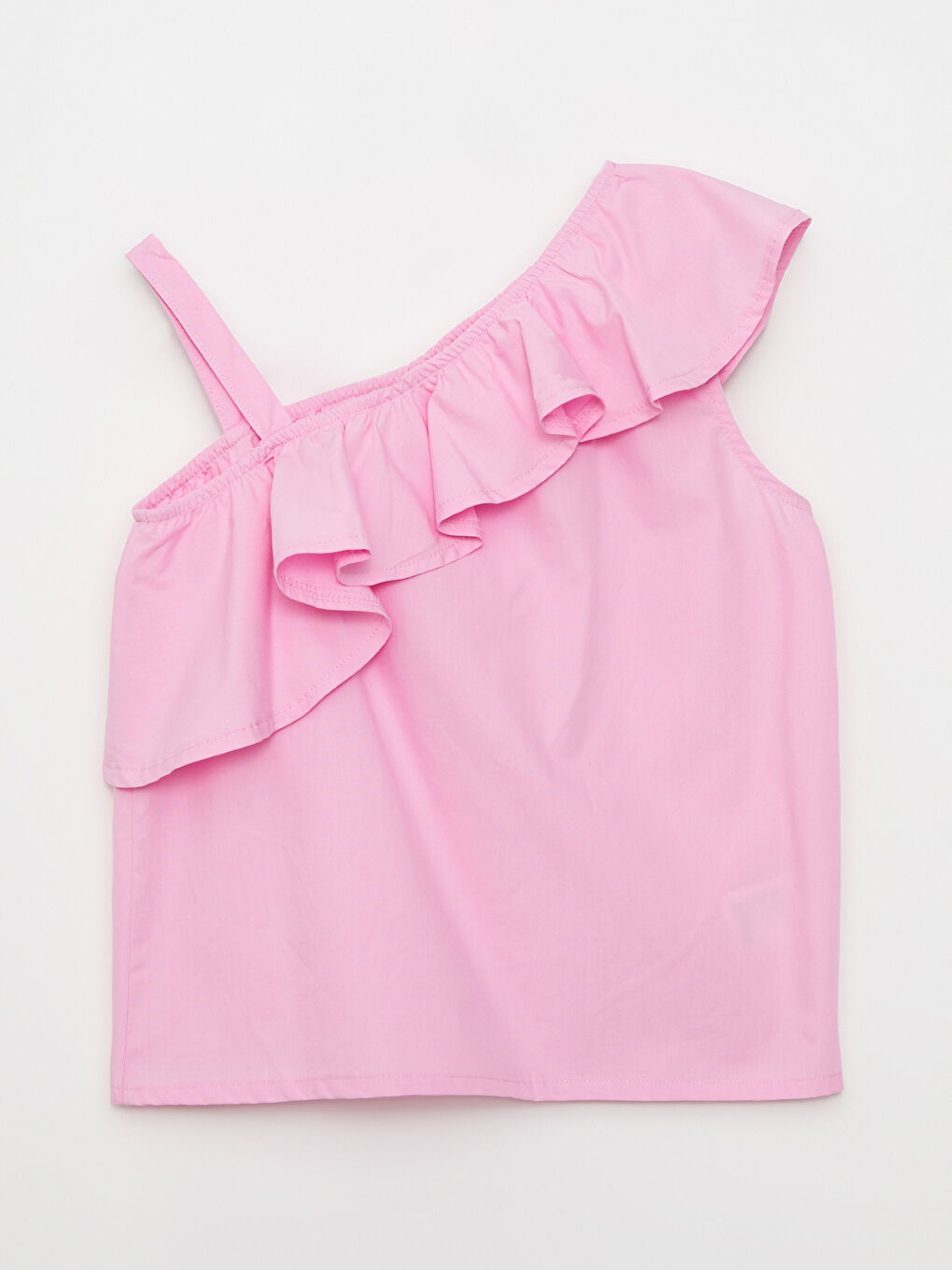 Blouse et Short Fille en Popeline avec Détails à Volants-1