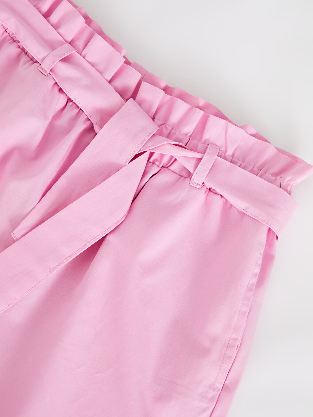 Blouse et Short Fille en Popeline avec Détails à Volants-3